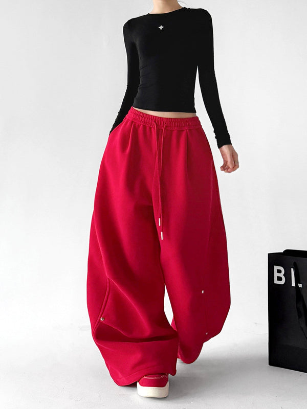 Rivet-Detail Wide-Leg Sweatpants - CT6259 - COPPING THREADS - CT ORIGINALS