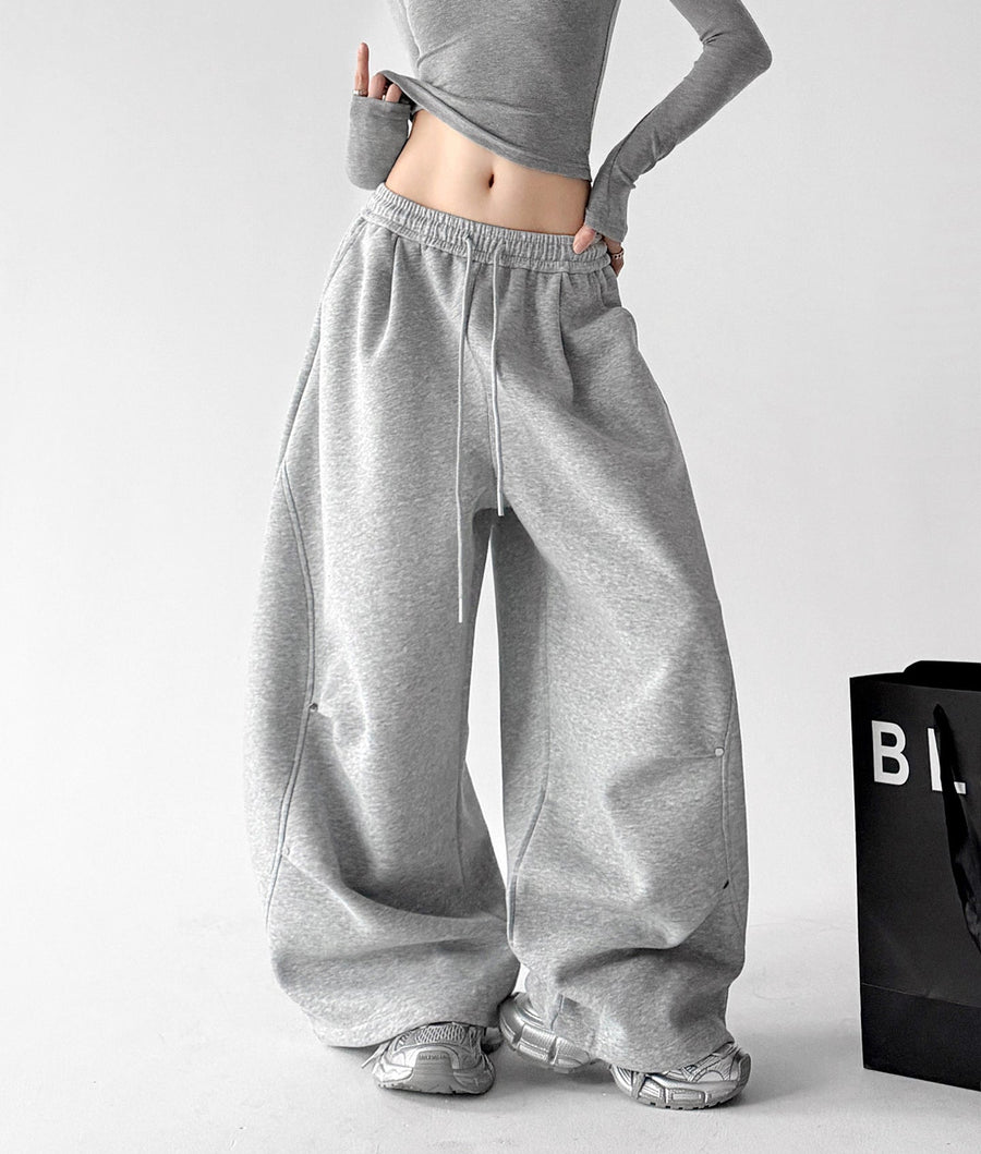 Rivet-Detail Wide-Leg Sweatpants - CT6259 - COPPING THREADS - CT ORIGINALS