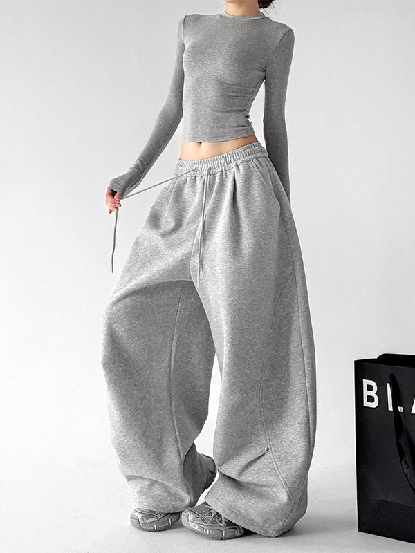 Rivet-Detail Wide-Leg Sweatpants - CT6259 - COPPING THREADS - CT ORIGINALS