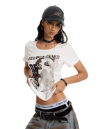 Rock Girl Fitted Scoop Neck Tee - COPPING THREADS - 0123Start