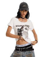 Rock Girl Fitted Scoop Neck Tee - COPPING THREADS - 0123Start