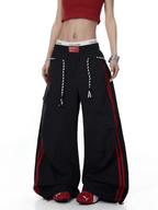 Rope - Waist Contrast Stripe Parachute Cargo Pants - COPPING THREADS - CT Select