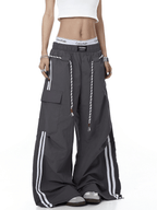 Rope - Waist Contrast Stripe Parachute Cargo Pants - COPPING THREADS - CT Select