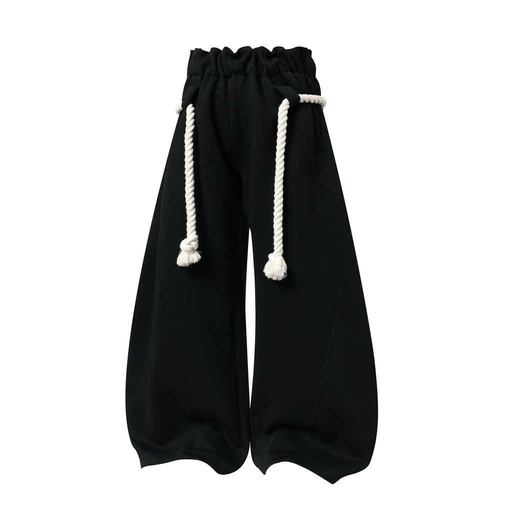 Rope - Waist Deconstructed Wide - Leg Sweatpants - COPPING THREADS - CT Select