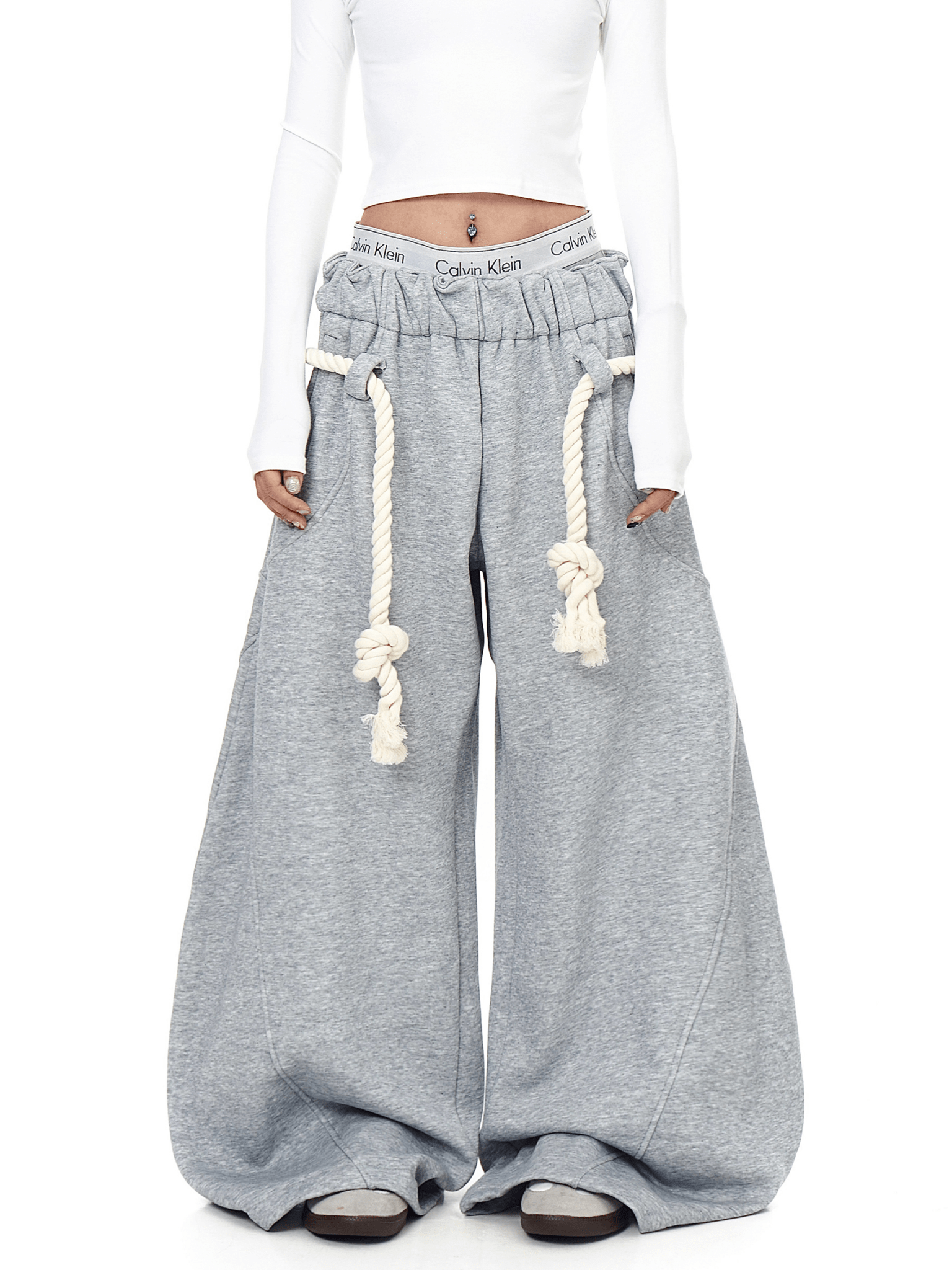 Rope - Waist Deconstructed Wide - Leg Sweatpants - COPPING THREADS - CT Select Main image