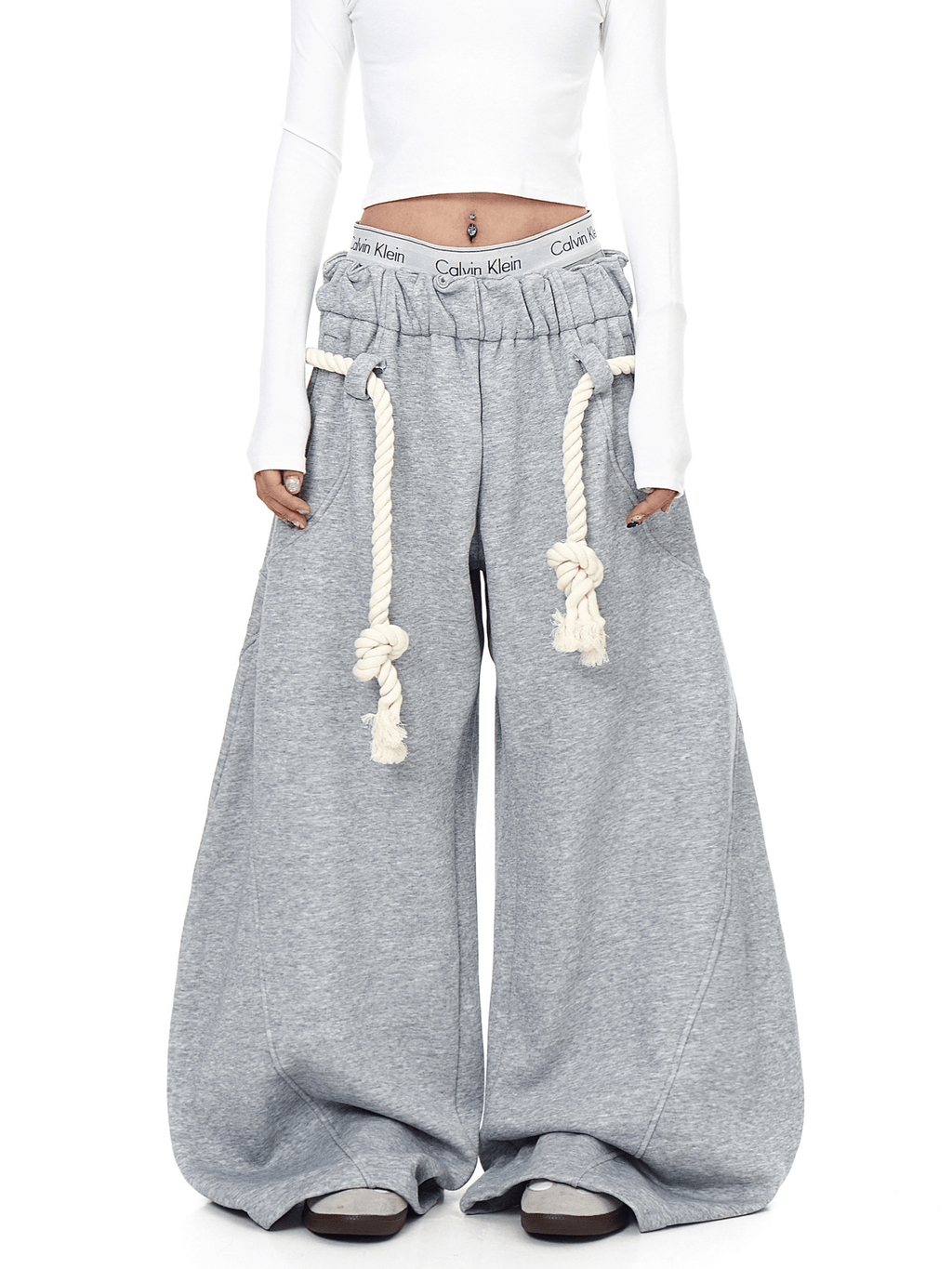 Rope - Waist Deconstructed Wide - Leg Sweatpants - COPPING THREADS - CT Select