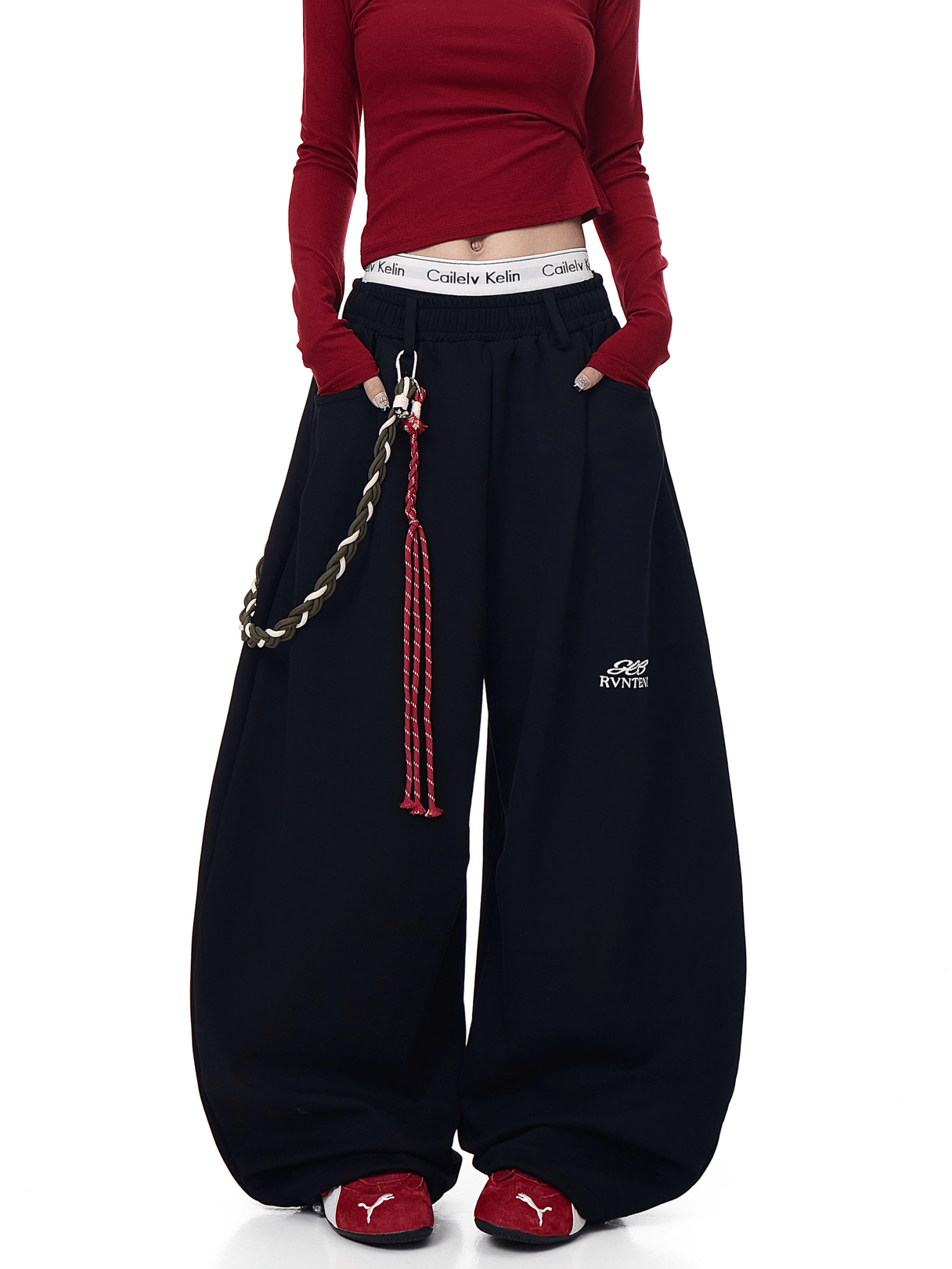 Rope‑Belt Baggy Scythe Sweatpants - COPPING THREADS - CT Select Main image