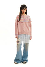 Round Neck Fair Isle Butterfly Pattern Knitted Cardigan - COPPING THREADS - MOROMORO