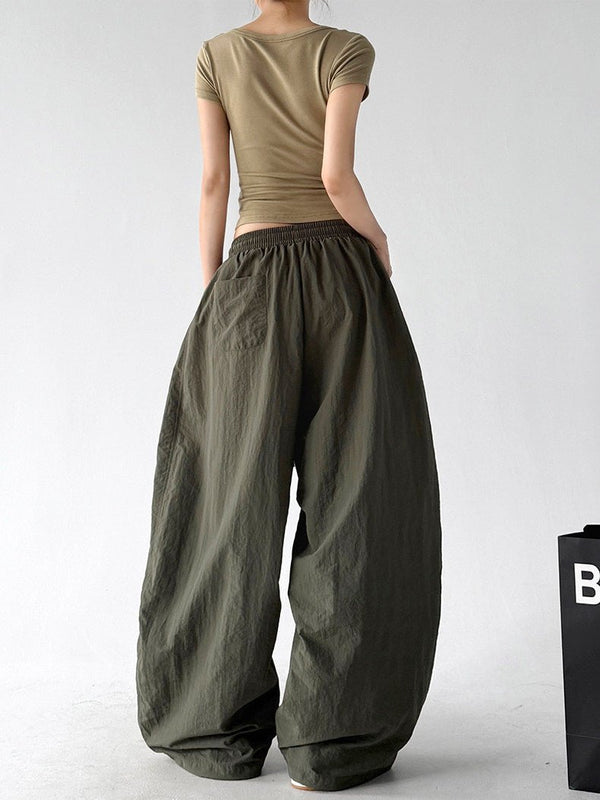 Rounded Drawstring Wide-Leg Pants - CT6249 - COPPING THREADS - CT ORIGINALS