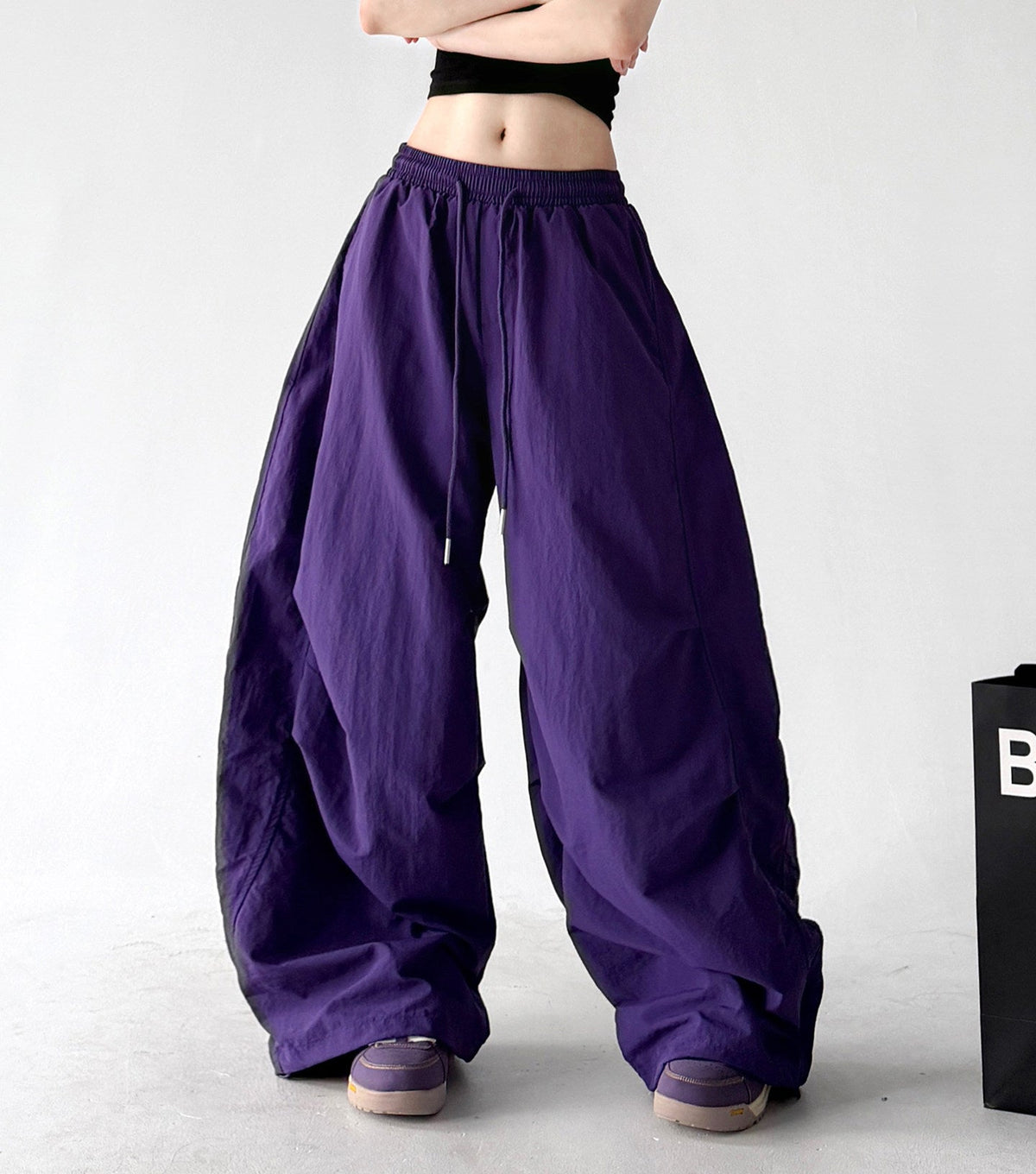 Rounded Drawstring Wide-Leg Pants - CT6249 - COPPING THREADS - CT ORIGINALS