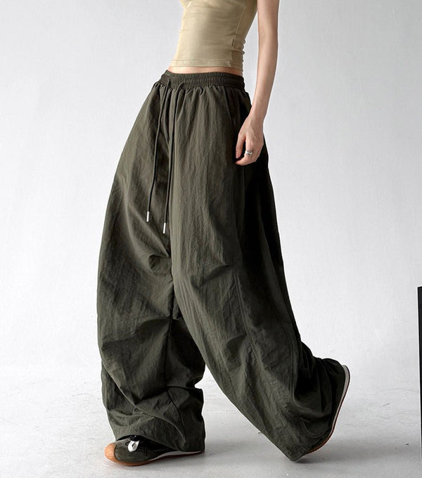 Rounded Drawstring Wide-Leg Pants - CT6249 - COPPING THREADS - CT ORIGINALS