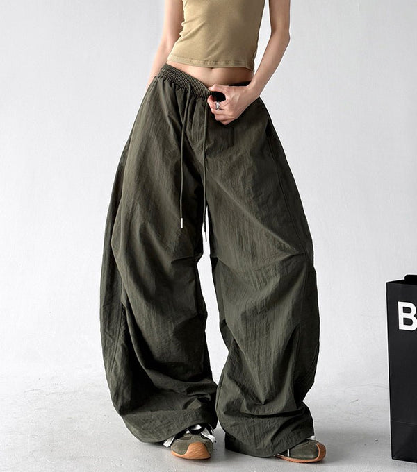 Rounded Drawstring Wide-Leg Pants - CT6249 - COPPING THREADS - CT ORIGINALS