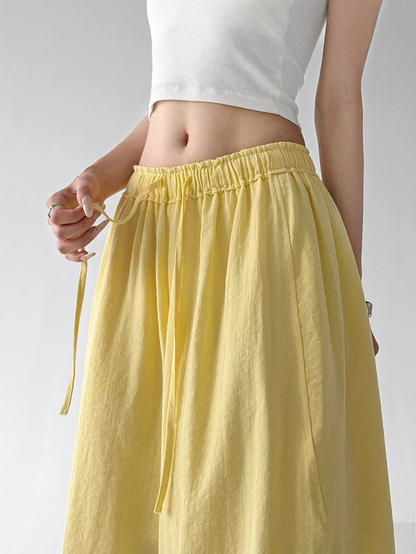 Rounded-Volume Drawstring Wide-Leg Pants - CT66176 - COPPING THREADS - CT ORIGINALS