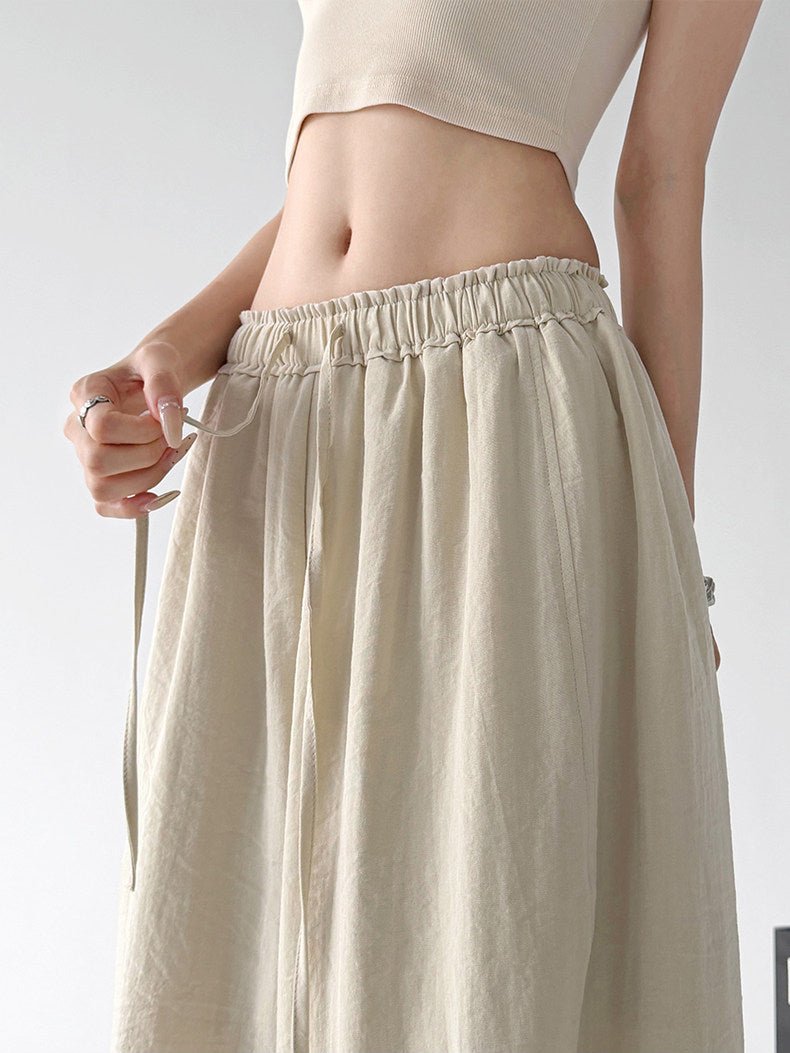 Rounded-Volume Drawstring Wide-Leg Pants - CT66176 - COPPING THREADS - CT ORIGINALS