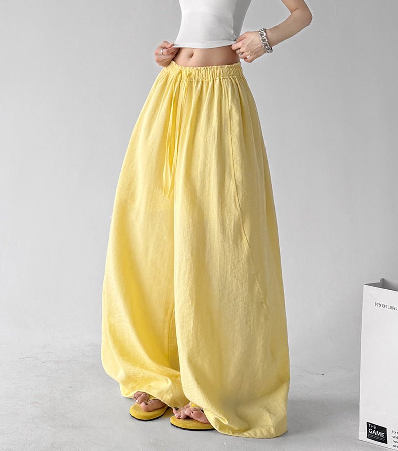 Rounded-Volume Drawstring Wide-Leg Pants - CT66176 - COPPING THREADS - CT ORIGINALS