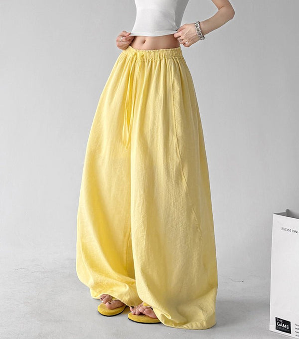 Rounded-Volume Drawstring Wide-Leg Pants - CT66176 - COPPING THREADS - CT ORIGINALS