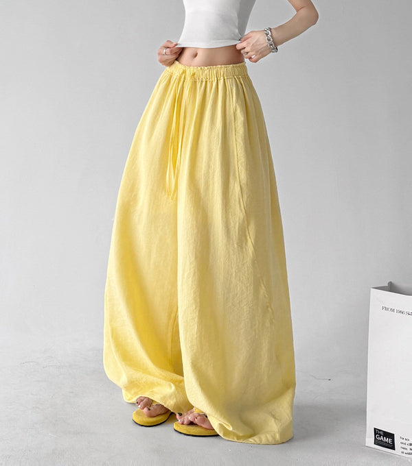 Rounded-Volume Drawstring Wide-Leg Pants - CT66176 - COPPING THREADS - CT ORIGINALS