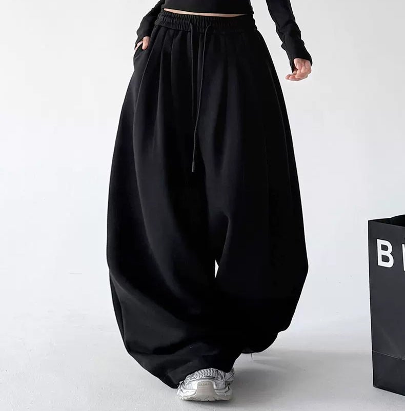Rounded Wide-Leg Drawstring Sweatpants - COPPING THREADS - CT ORIGINALS