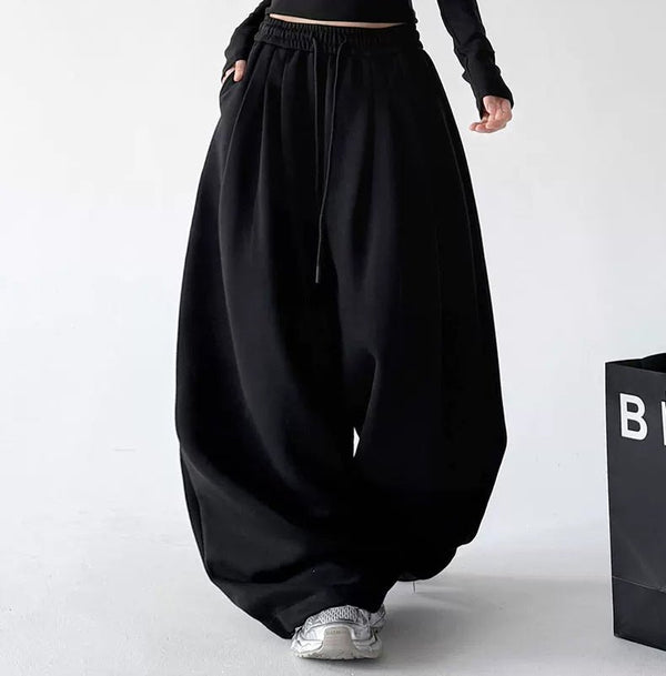 Rounded Wide-Leg Drawstring Sweatpants - COPPING THREADS - CT ORIGINALS