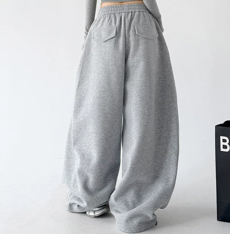 Rounded Wide-Leg Drawstring Sweatpants - COPPING THREADS - CT ORIGINALS