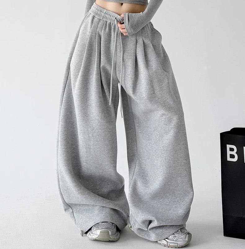 Rounded Wide-Leg Drawstring Sweatpants - COPPING THREADS - CT ORIGINALS