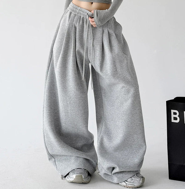 Rounded Wide-Leg Drawstring Sweatpants - COPPING THREADS - CT ORIGINALS