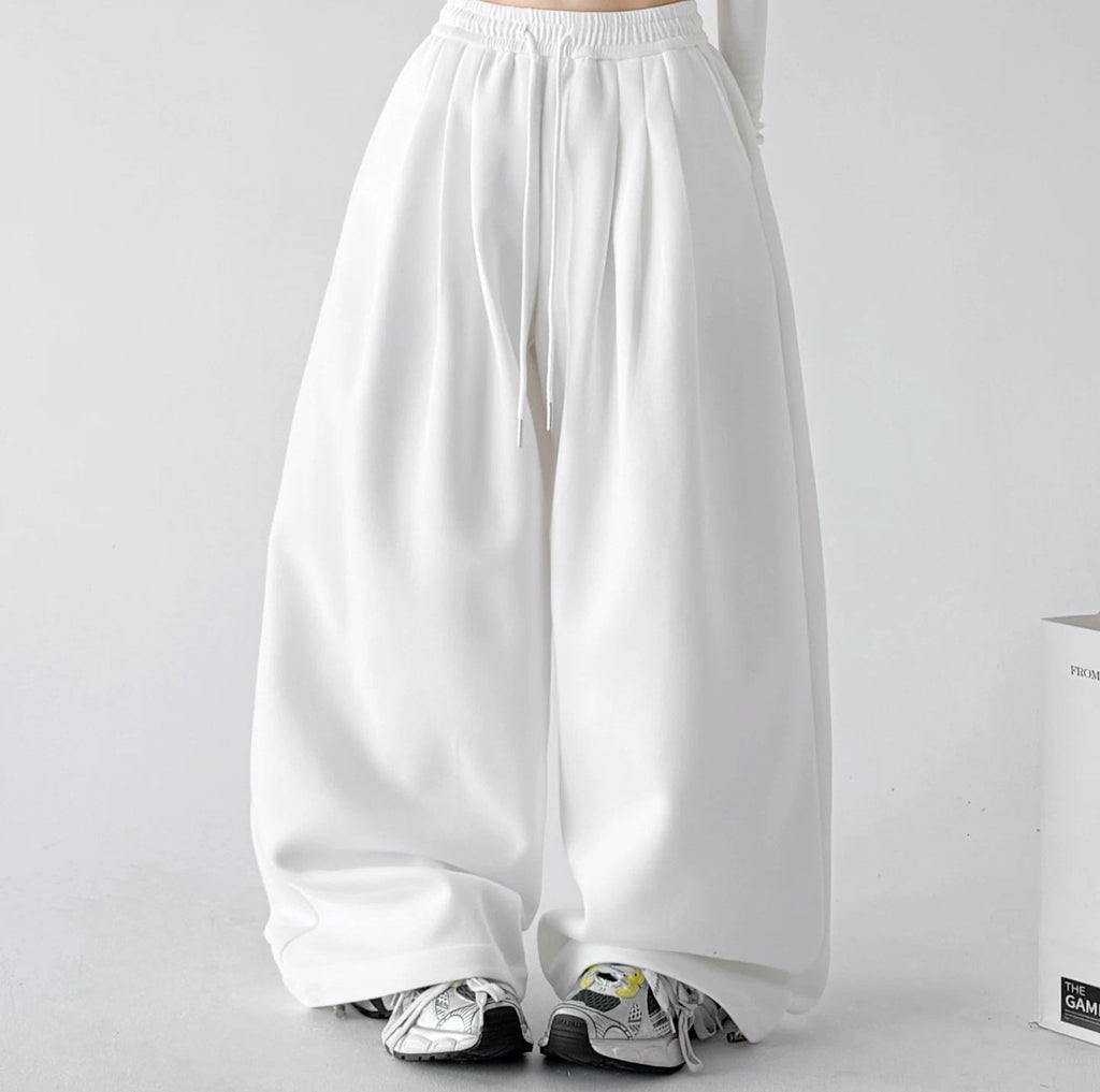 Rounded Wide-Leg Drawstring Sweatpants - COPPING THREADS - CT ORIGINALS