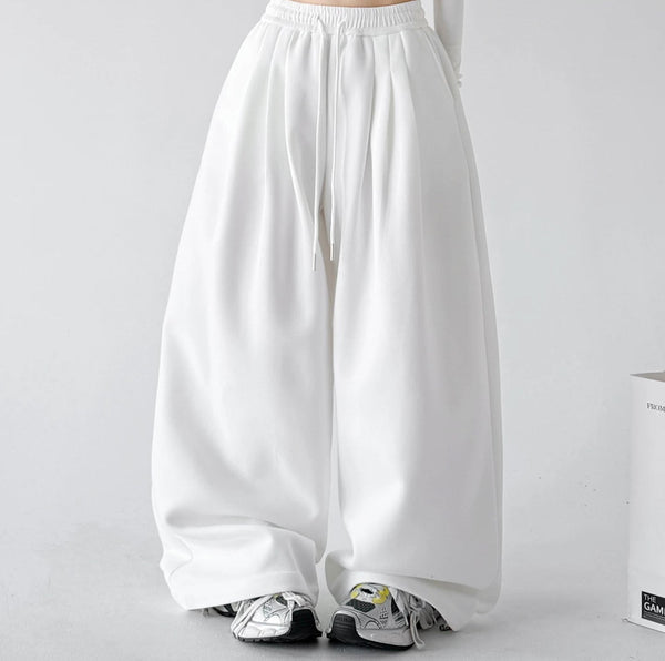 Rounded Wide-Leg Drawstring Sweatpants - COPPING THREADS - CT ORIGINALS