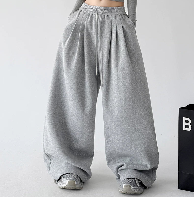 Rounded Wide-Leg Drawstring Sweatpants - COPPING THREADS - CT ORIGINALS