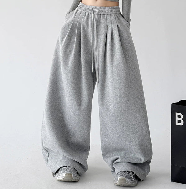 Rounded Wide-Leg Drawstring Sweatpants - COPPING THREADS - CT ORIGINALS