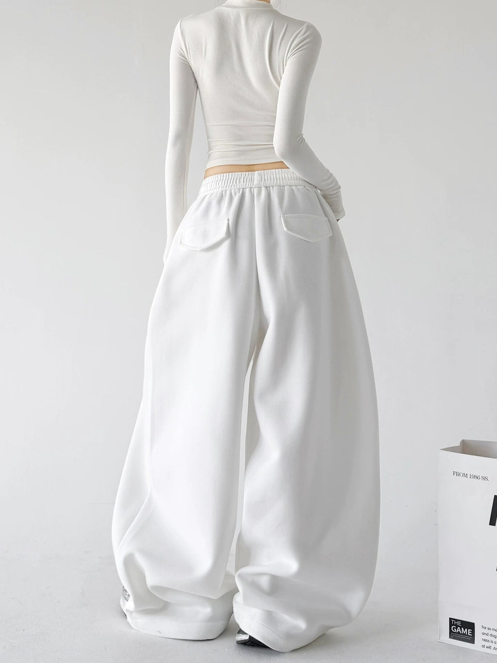 Rounded Wide-Leg Drawstring Sweatpants - COPPING THREADS - CT ORIGINALS