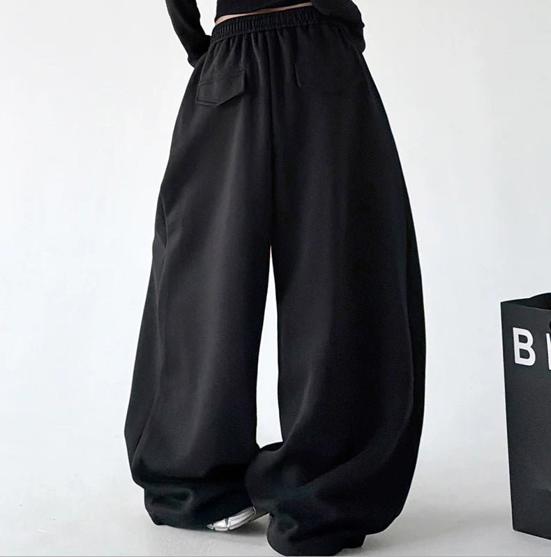 Rounded Wide-Leg Drawstring Sweatpants - COPPING THREADS - CT ORIGINALS