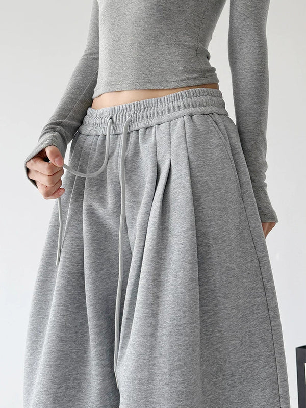 Rounded Wide-Leg Drawstring Sweatpants - COPPING THREADS - CT ORIGINALS