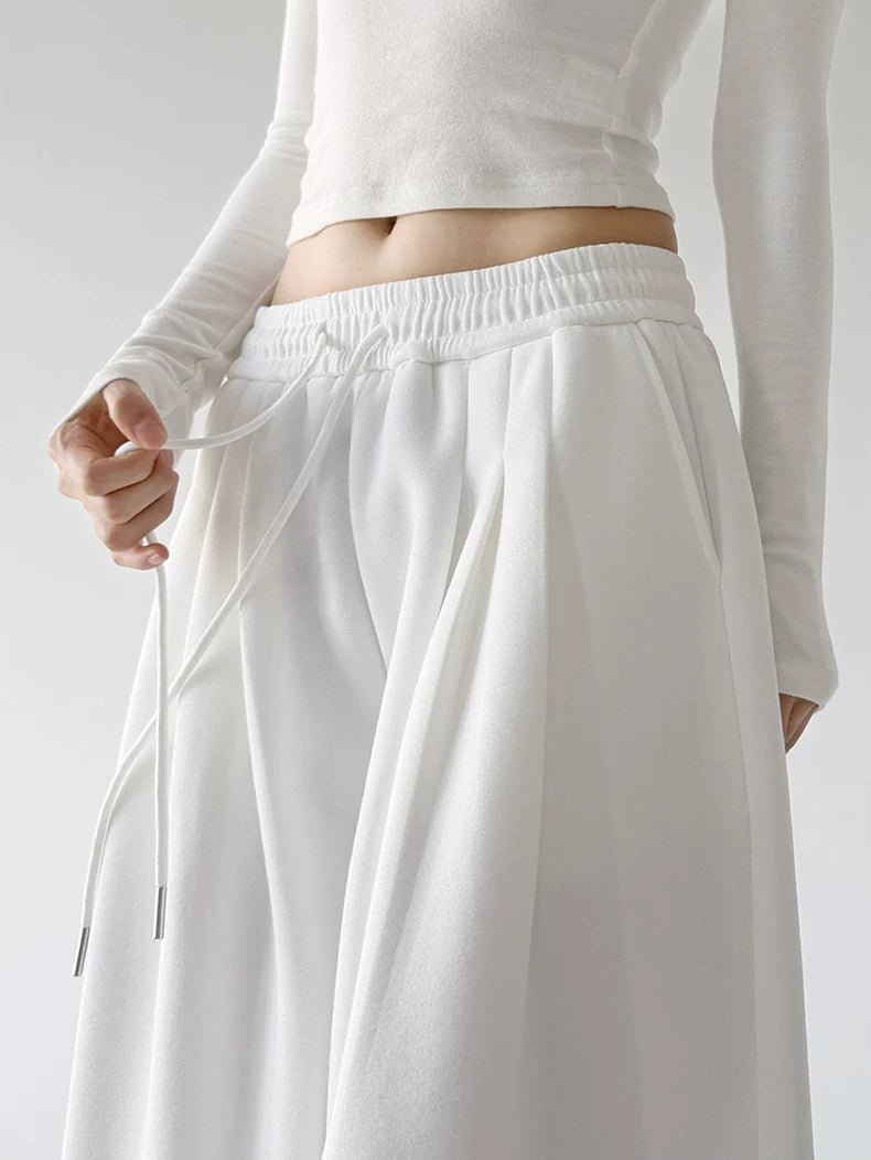 Rounded Wide-Leg Drawstring Sweatpants - COPPING THREADS - CT ORIGINALS