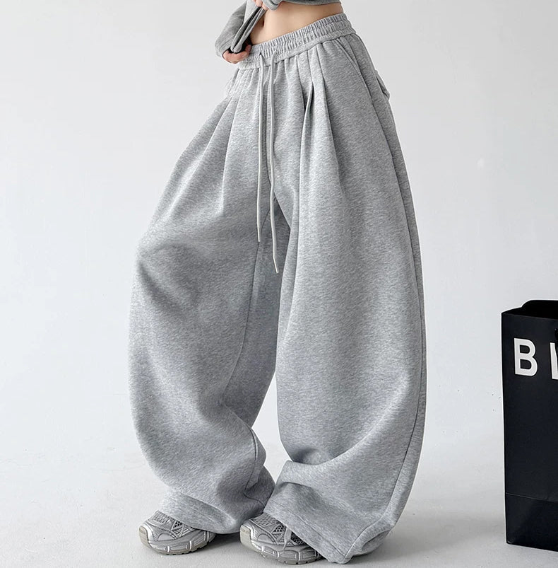 Rounded Wide-Leg Drawstring Sweatpants - COPPING THREADS - CT ORIGINALS
