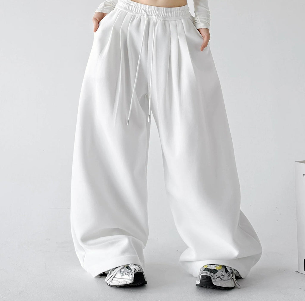 Rounded Wide-Leg Drawstring Sweatpants - COPPING THREADS - CT ORIGINALS