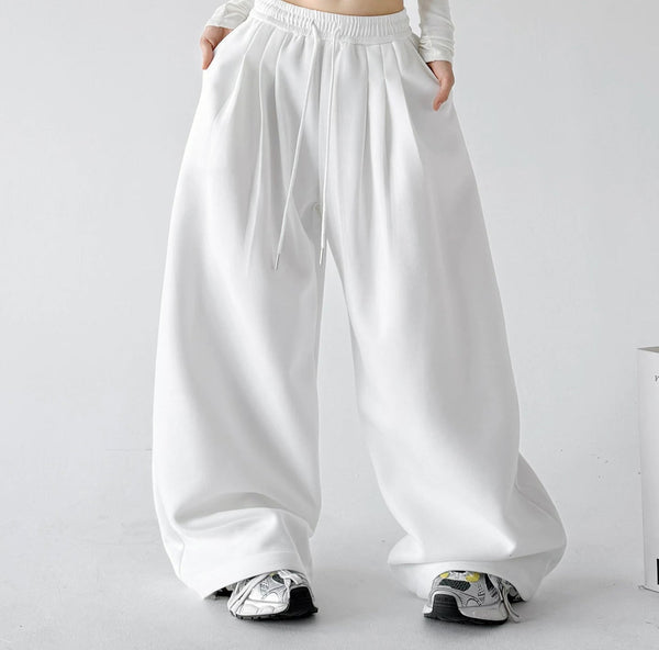 Rounded Wide-Leg Drawstring Sweatpants - COPPING THREADS - CT ORIGINALS