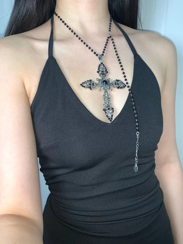 Royal Court Cross Beaded Necklace - COPPING THREADS - TNYP