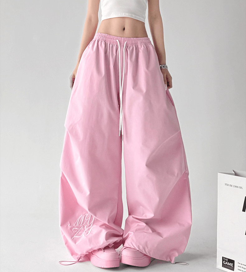 Ruched Wide - Leg Parachute Pants – CT6665 - COPPING THREADS - CT Select