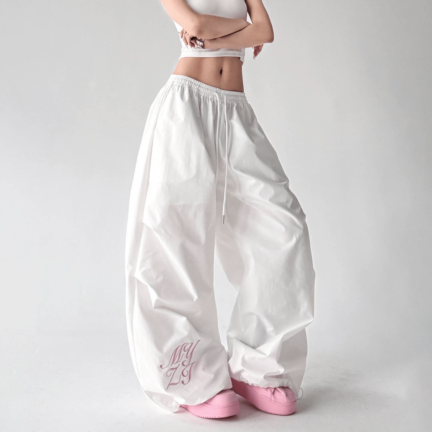 Ruched Wide - Leg Parachute Pants – CT6665 - COPPING THREADS - CT Select