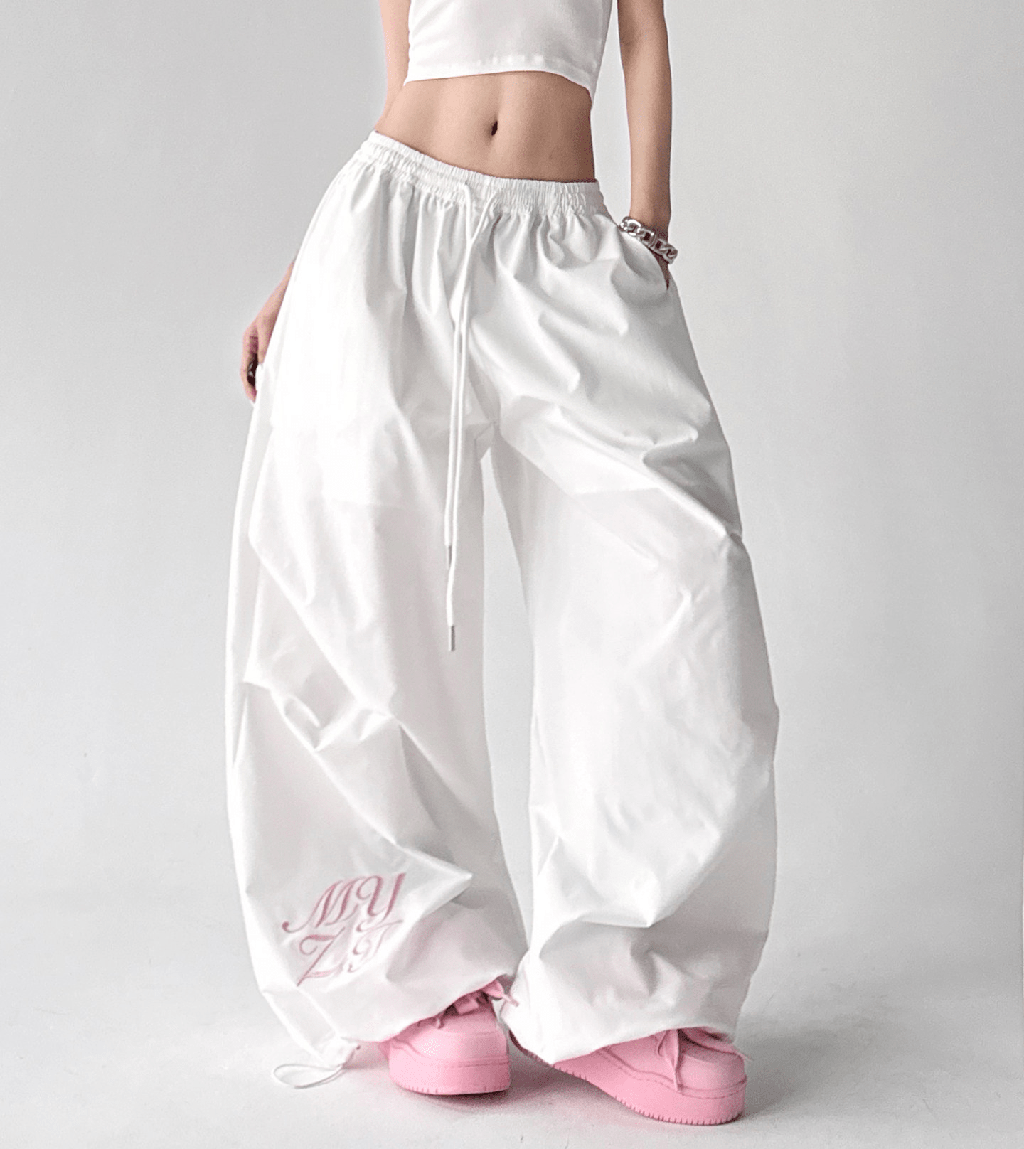 Ruched Wide - Leg Parachute Pants – CT6665 - COPPING THREADS - CT Select