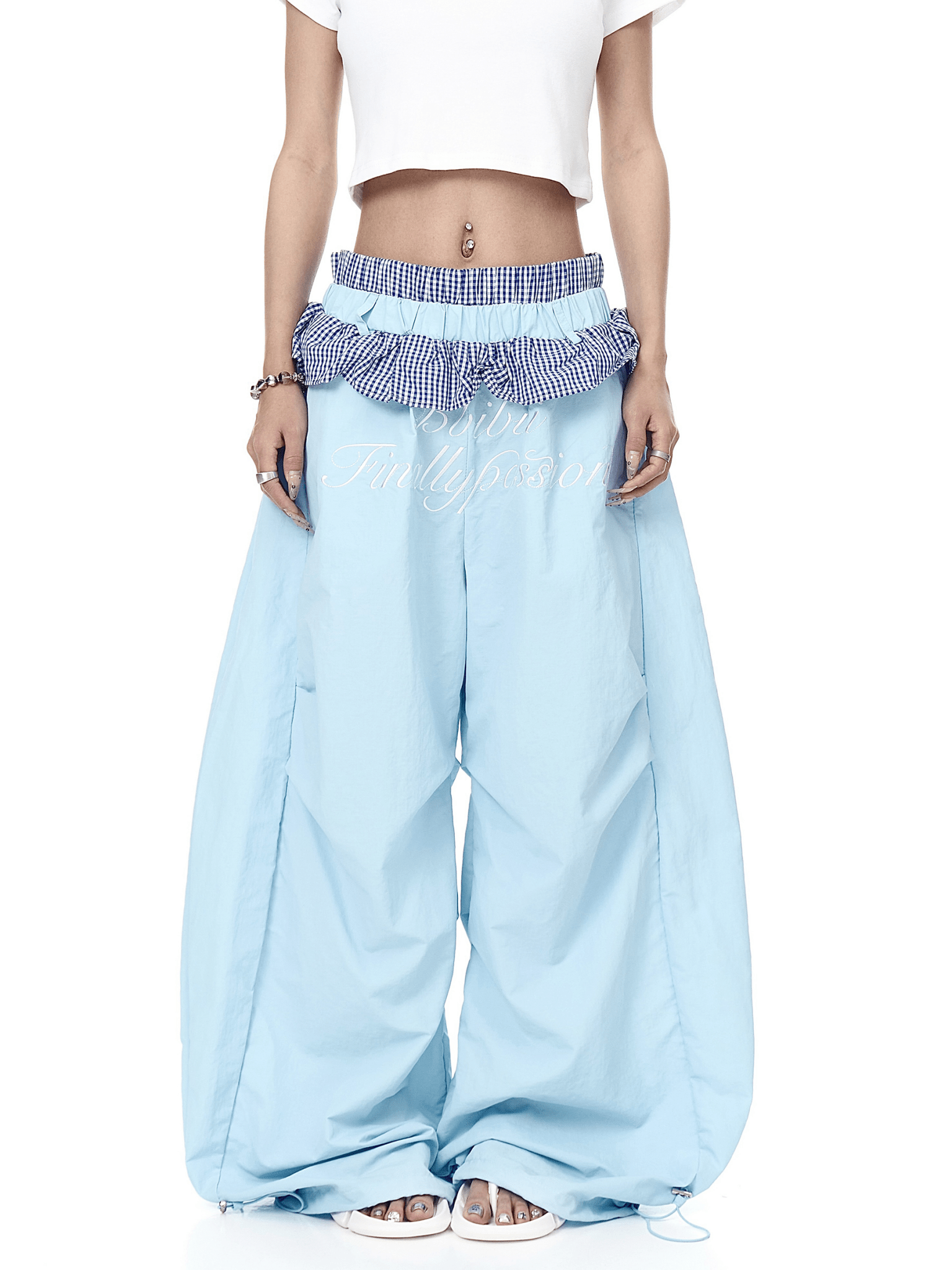 Ruffle Gingham Parachute Pants - COPPING THREADS - CT Select