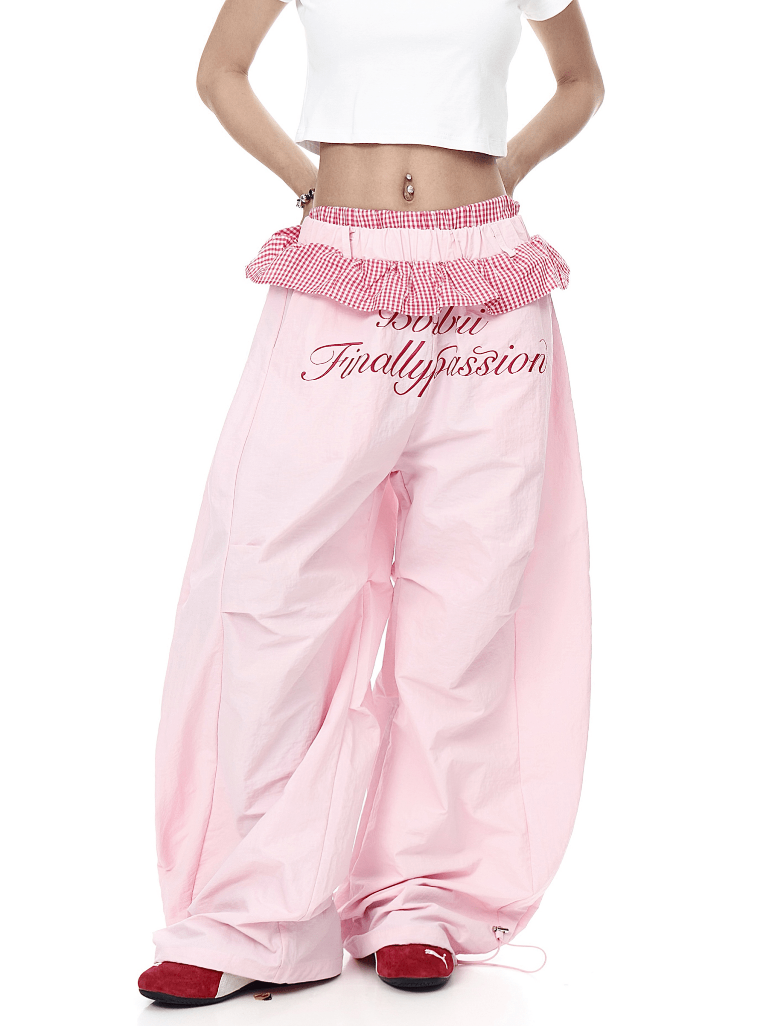 Ruffle Gingham Parachute Pants - COPPING THREADS - CT Select
