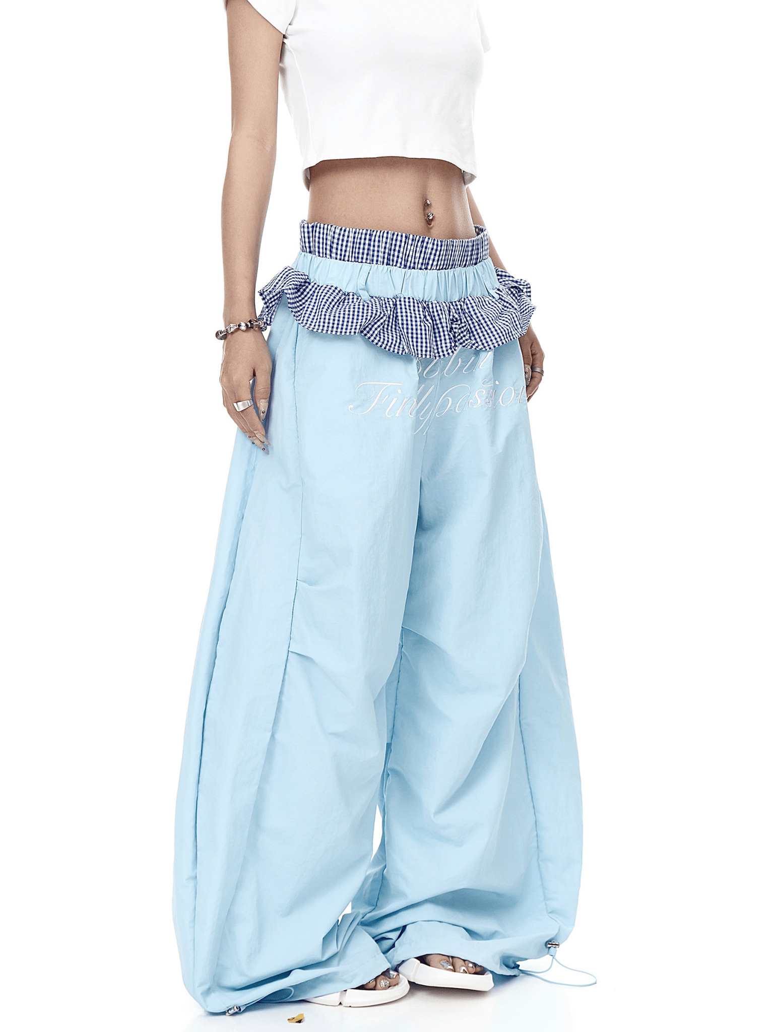 Ruffle Gingham Parachute Pants - COPPING THREADS - CT Select