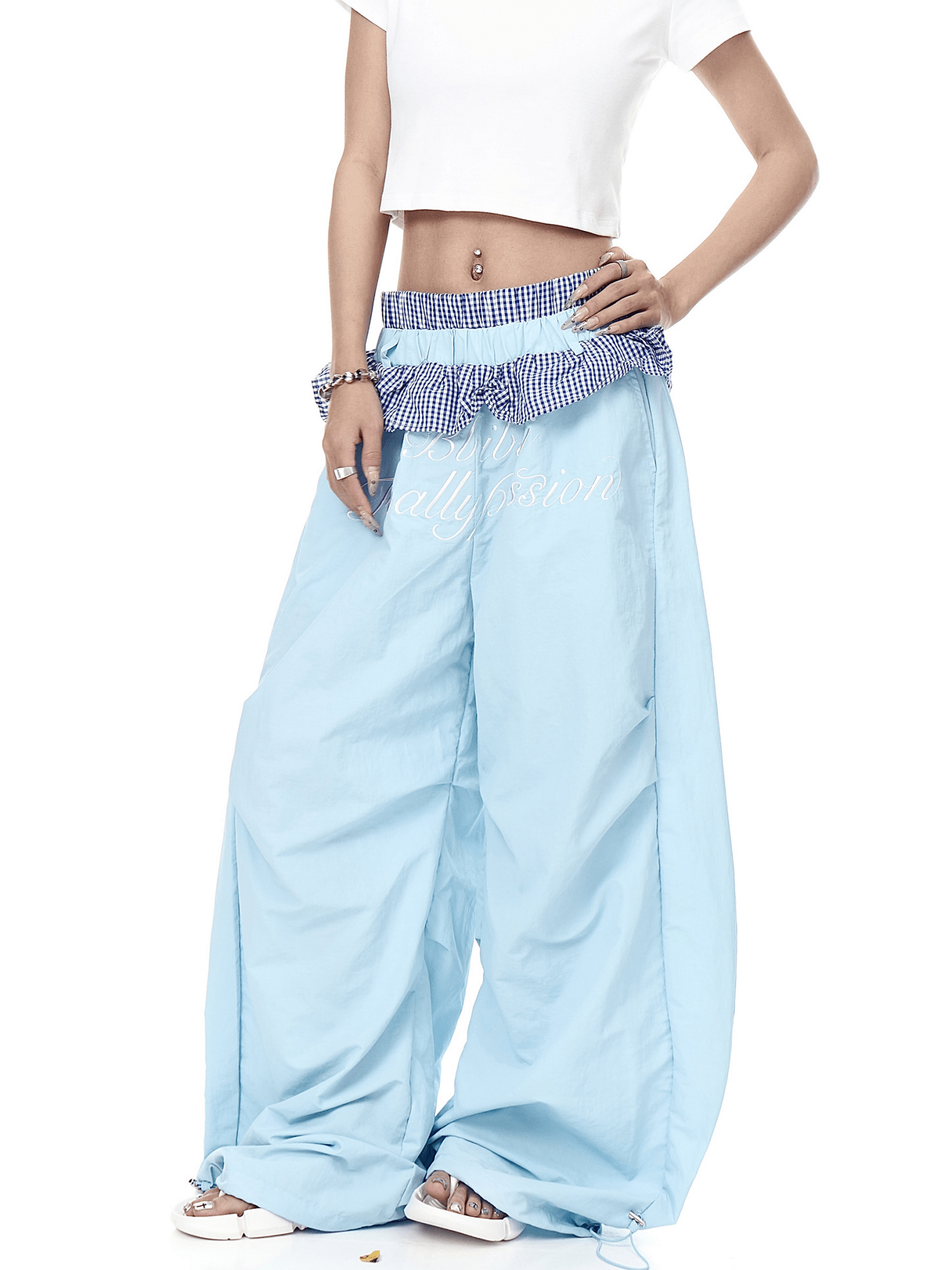 Ruffle Gingham Parachute Pants - COPPING THREADS - CT Select