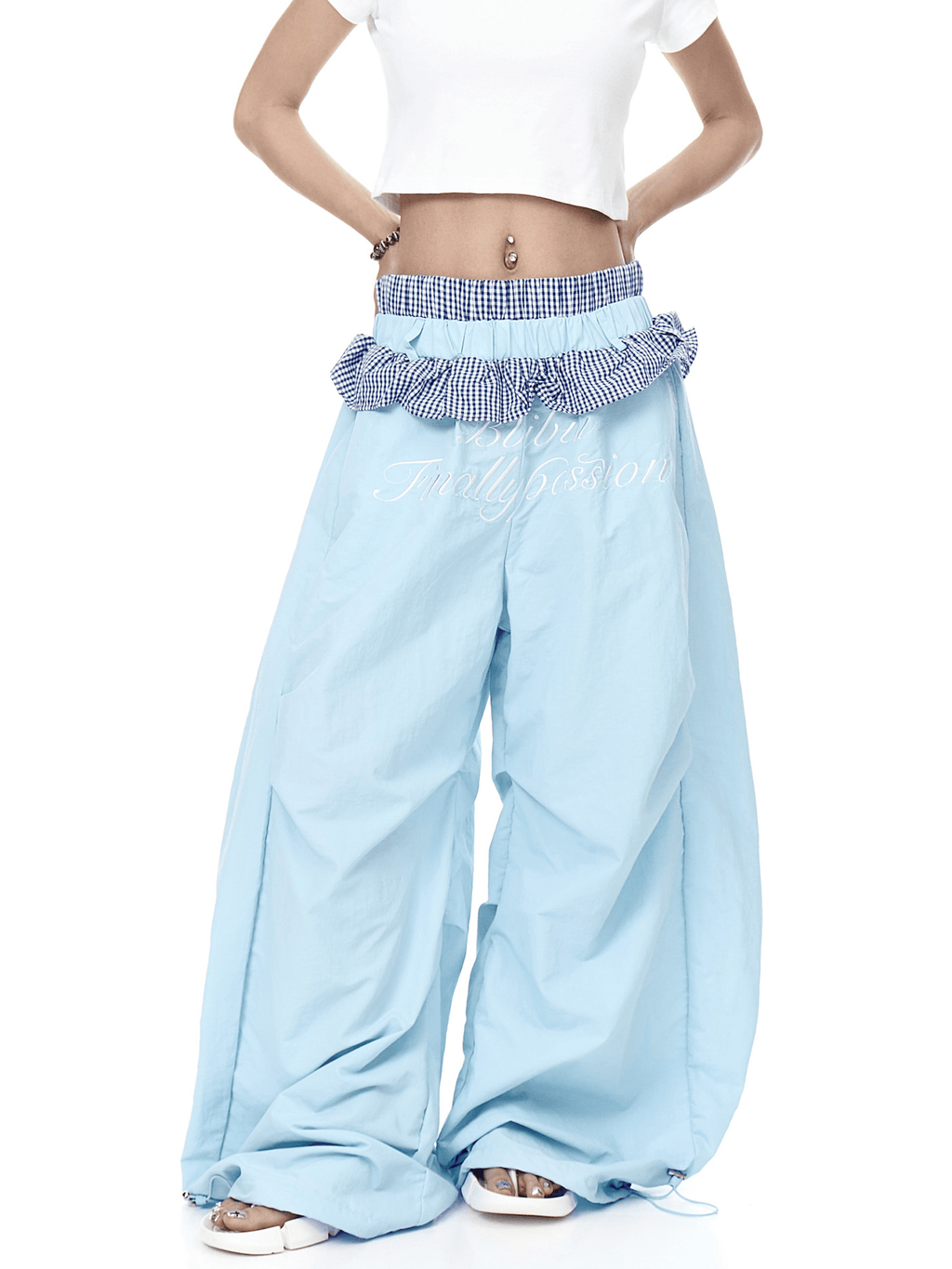 Ruffle Gingham Parachute Pants - COPPING THREADS - CT Select