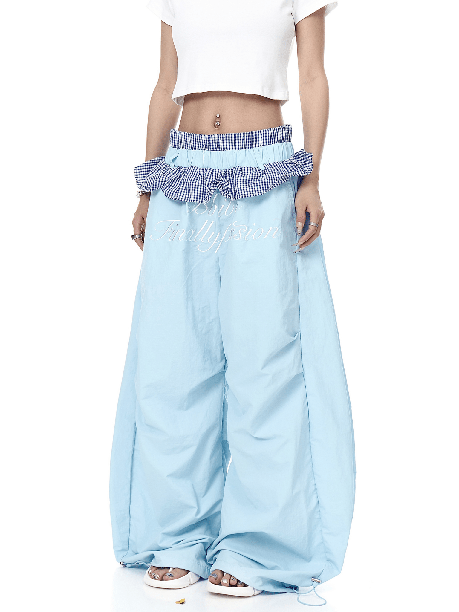 Ruffle Gingham Parachute Pants - COPPING THREADS - CT Select