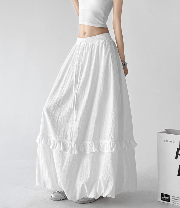 Ruffle Hem Bubble Maxi Skirt - CT5237 - COPPING THREADS - CT Select