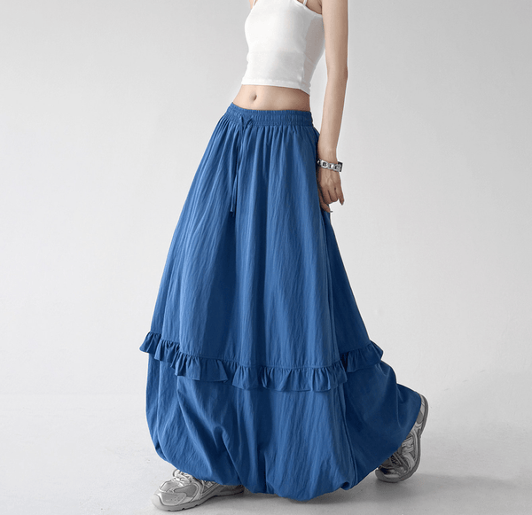 Ruffle Hem Bubble Maxi Skirt - CT5237 - COPPING THREADS - CT Select