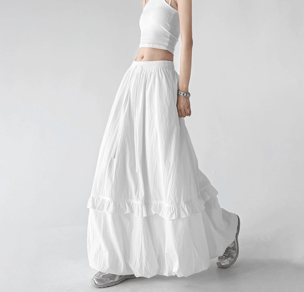 Ruffle Hem Bubble Maxi Skirt - CT5237 - COPPING THREADS - CT Select